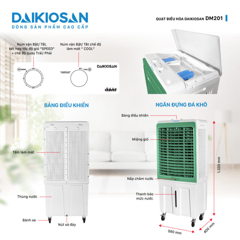 Quạt điều hoà Daikiosan DM201