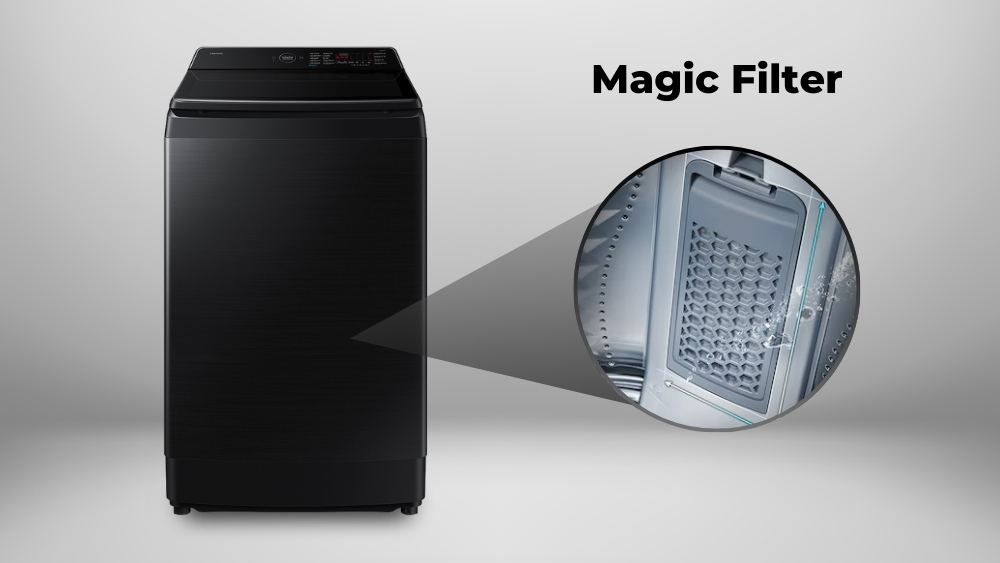 Bộ lọc Magic Filter giữ lại cặn bẩn trong quá trình giặt