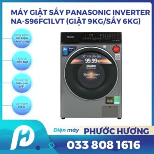 Máy giặt sấy Panasonic Inverter 9 kg NA-S96FC1LVT