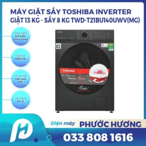 Máy giặt sấy Toshiba Inverter giặt 13 kg