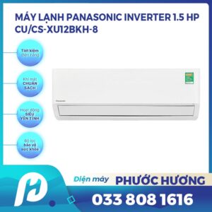 Máy lạnh Panasonic Inverter 1.5 HP CU/CS-XU12BKH-8