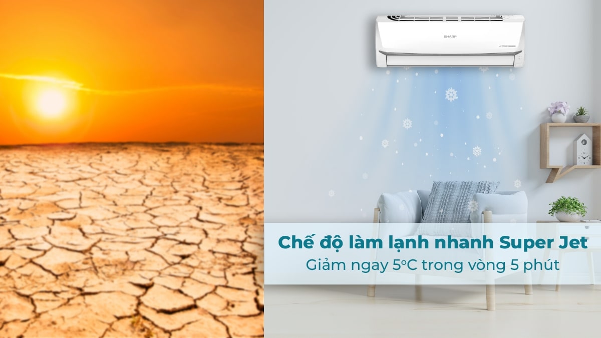 Làm lạnh nhanh tức thì với chế độ Super Jet