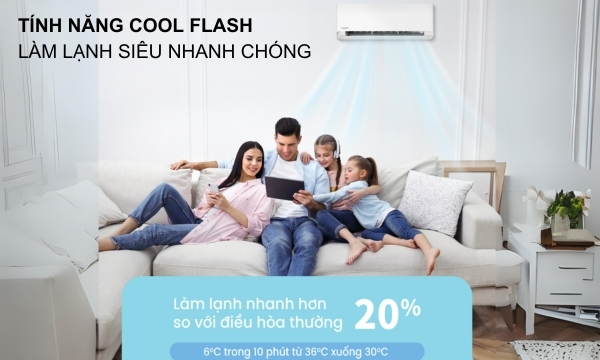 Máy lạnh Comfee Inverter 1 HP CFS-10VCB1 Làm lạnh siêu tốc HYPER TECH