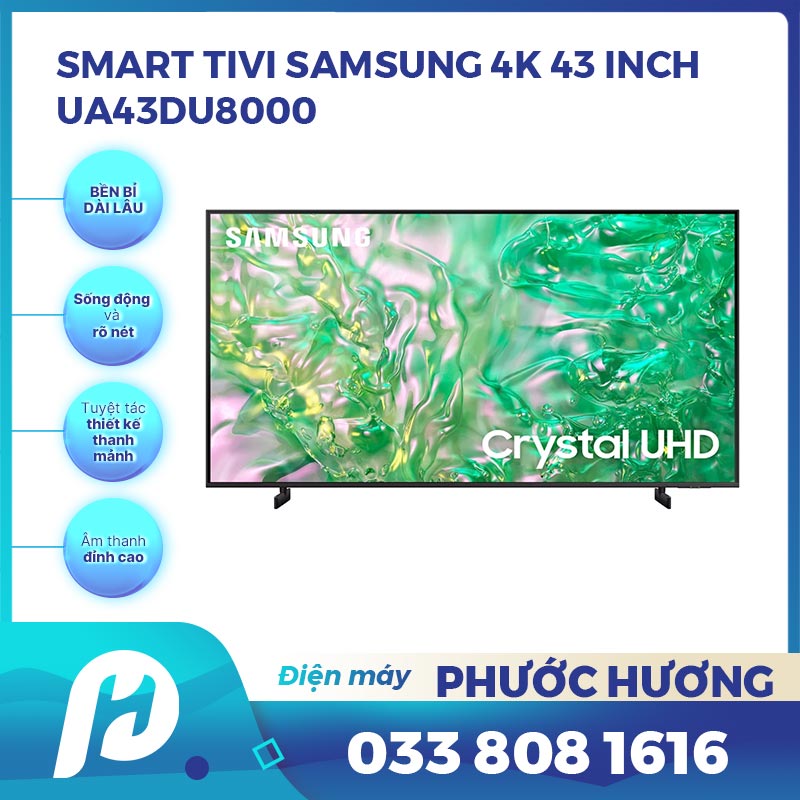 Smart Tivi QLED DU8000 4K Samsung
